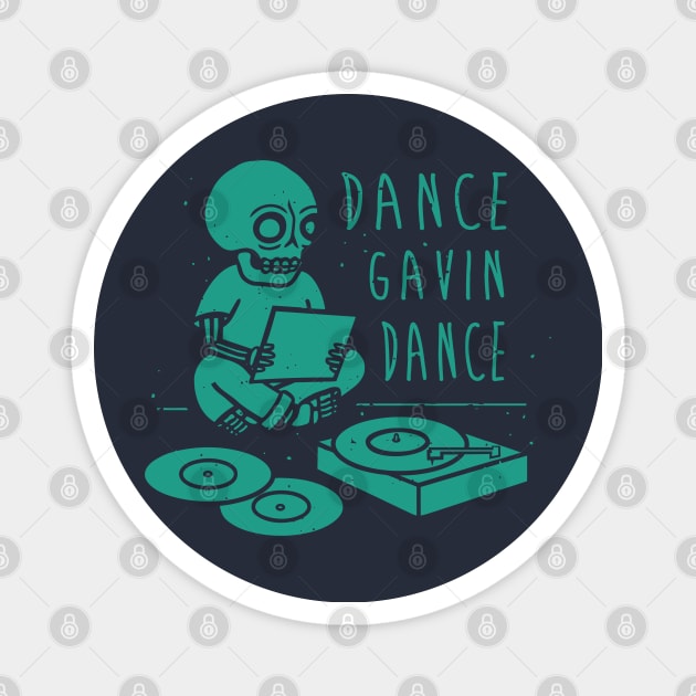 Vintage skull dance navy Magnet by Arestration